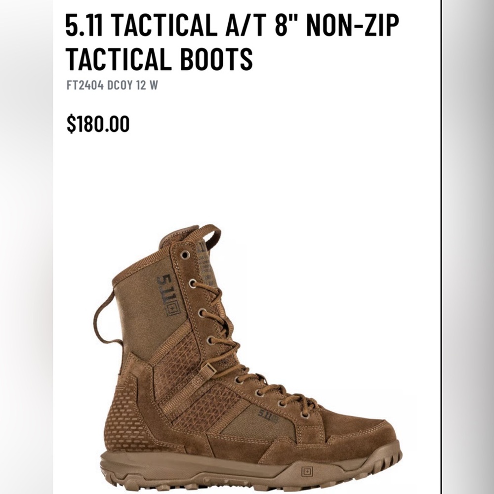 5.11 Tactical Men's Tan Combat Boots